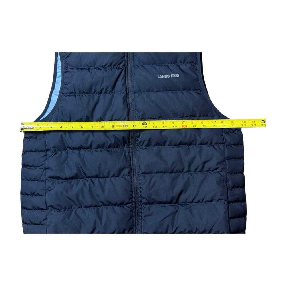 Lands End NWT Mens Navy FP 600 Allied Feather and Down Zipper Puffer Vest Sz Med - Picture 5 of 13